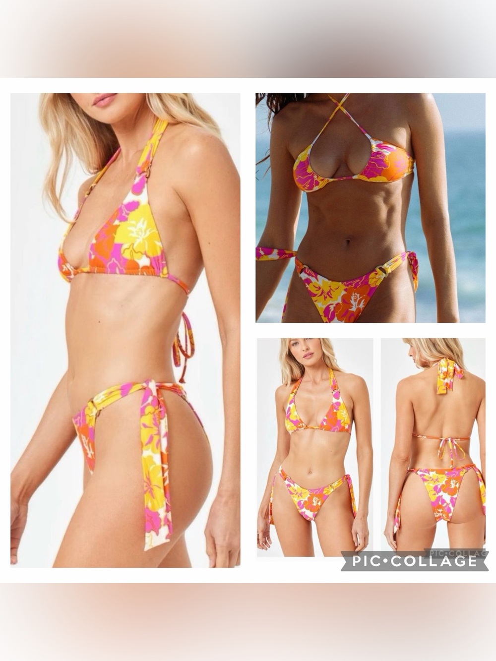 L*Space Brielle Top & Kiki Bikini Bottom Set Size M